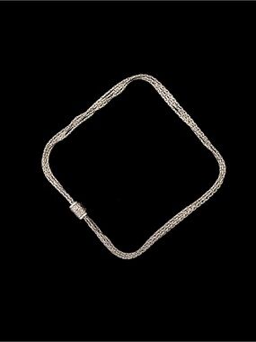 Fine Silver-Tone Multi-Strand Twist Necklace